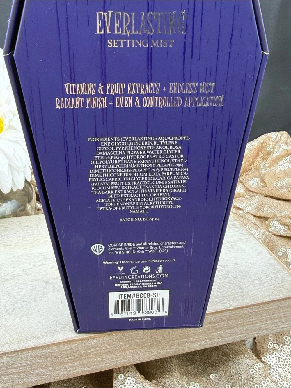 Beauty Creations Everlasting Setting Mist – Purple & Black